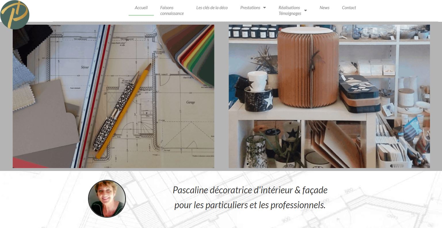 Rédaction du contenue du site web de Pascaline Duval Décoratrice