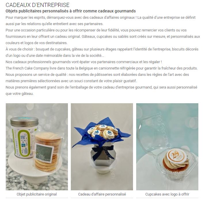 french cake company cadeaux entreprise