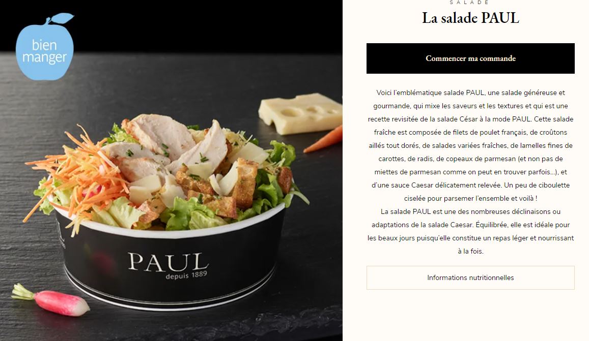 la fameuse salade PAUL