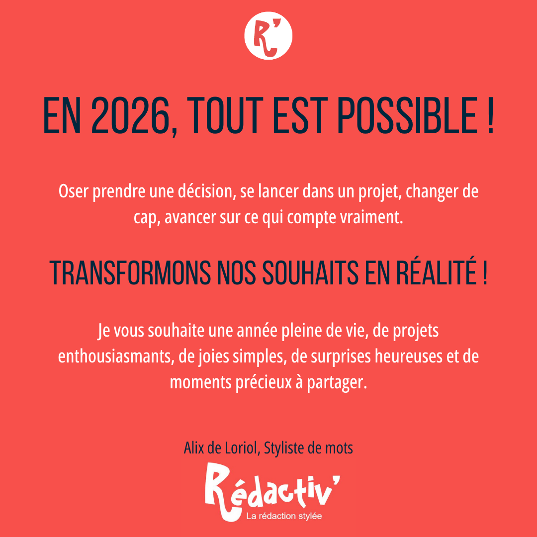 voeux 2026 Alix de Loriol Rédactiv
